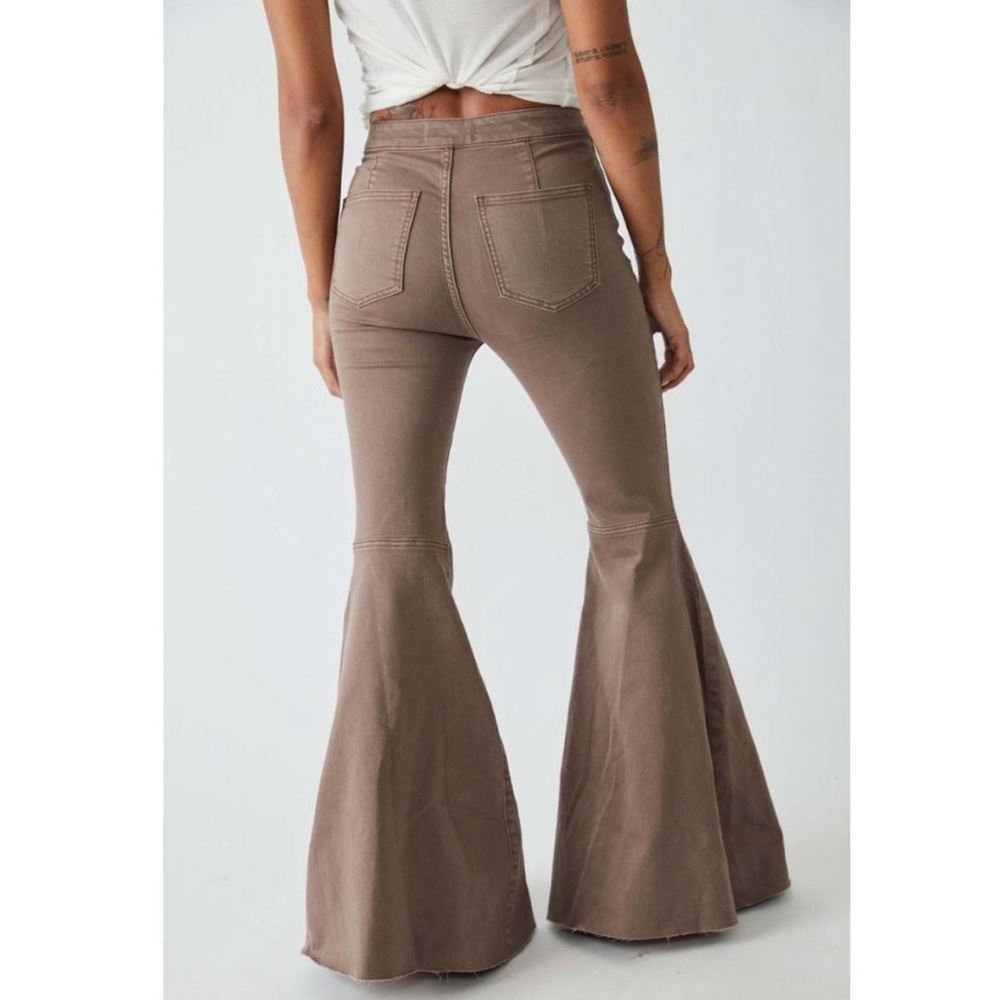 Free People Jeans | Just Float On Brown Flare High Leg